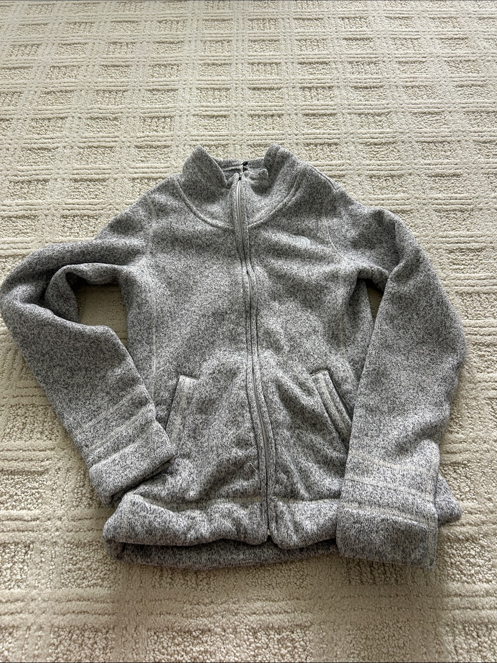 The North Face Gray Full-Zip Fleece Ski Jacket